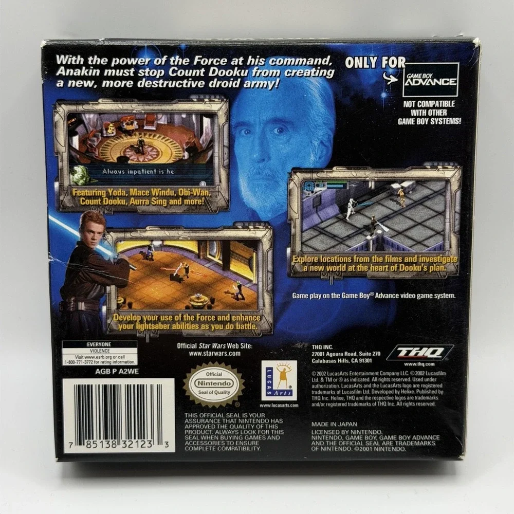 Star Wars The New‎ Droid Army Game Boy Advance GBA Game E THQ NTSC-U/C Box Cart